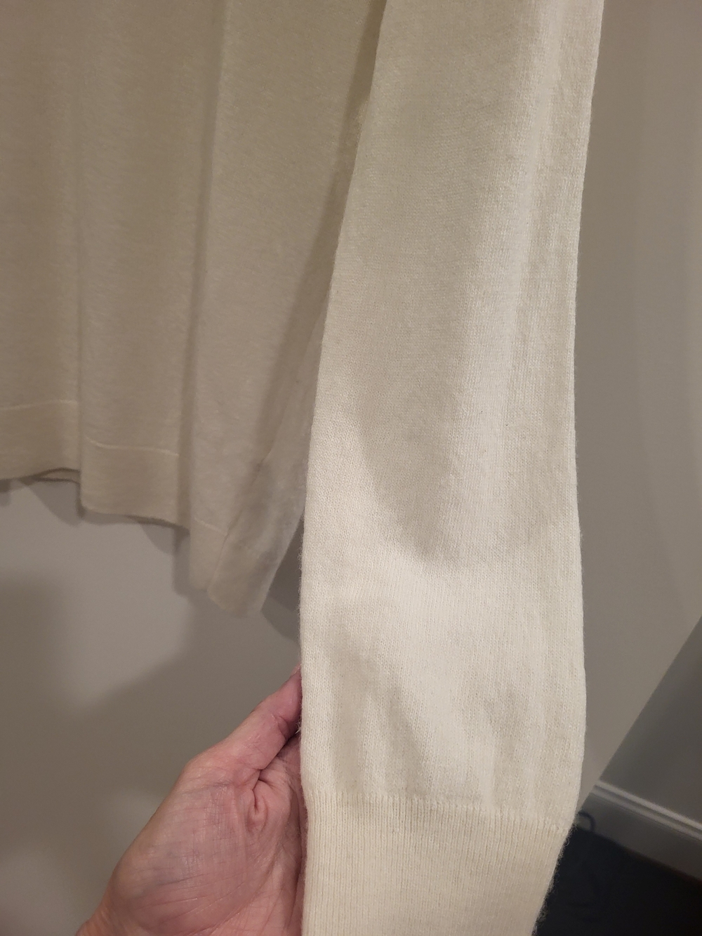 Zara Women’s Cream Crewneck Pullover Sweater M Classic Preppy Cozy - Picture 5 of 9